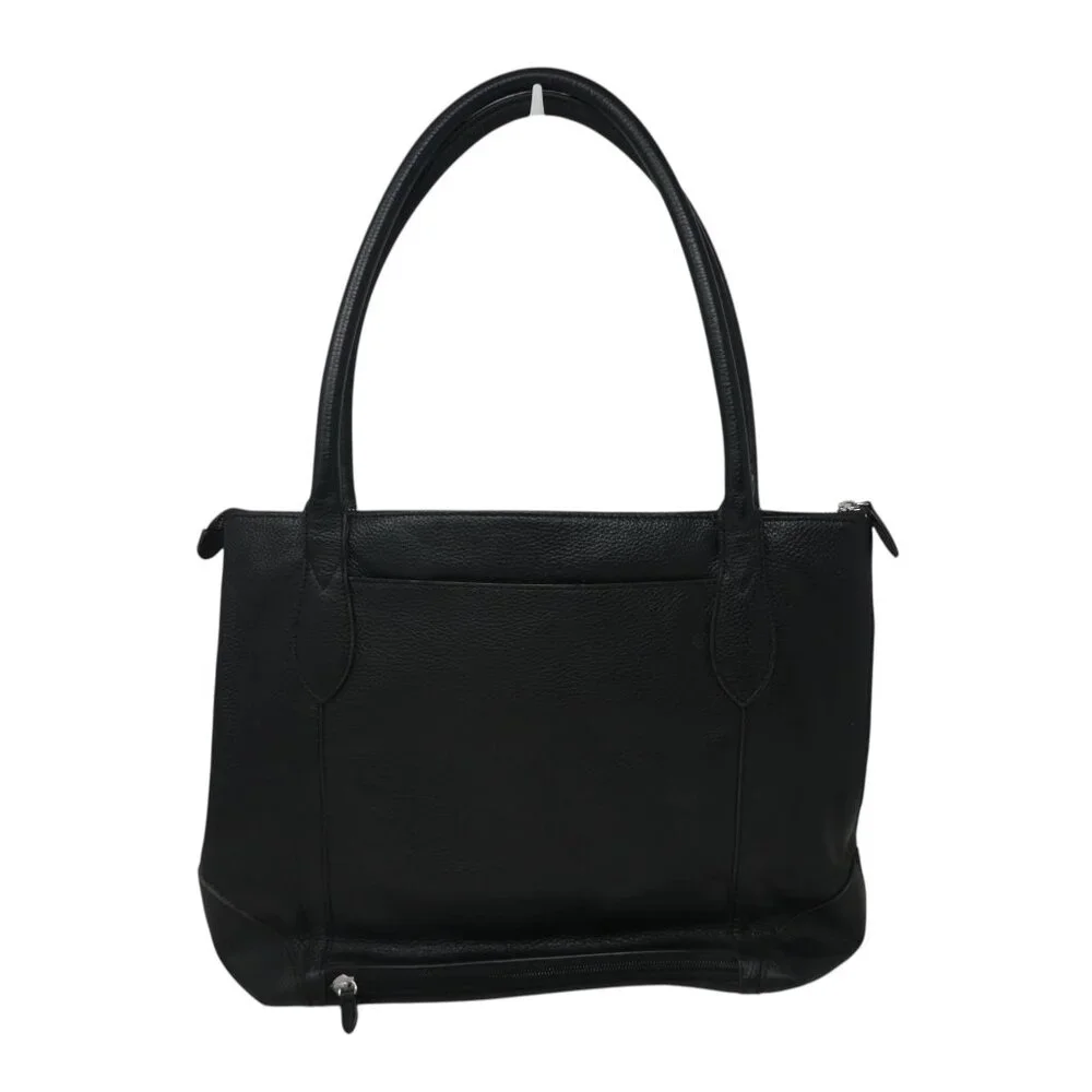 Lodis Black Pebbled Leather Tote Shoulder Bag Purse